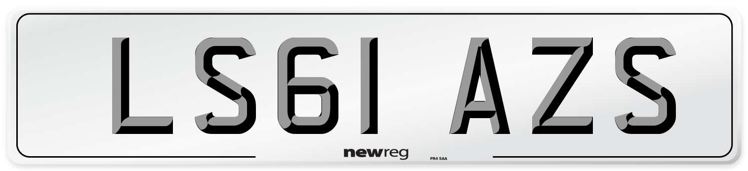 LS61 AZS Number Plate from New Reg